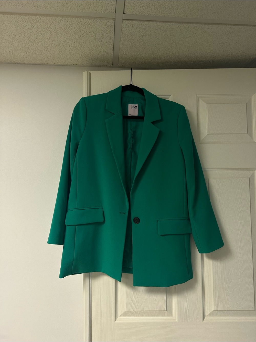 SO Teal Green Single-Button Blazer